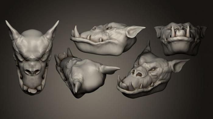 Masks and muzzles of animals (MSKJ_0106) 3D model for CNC machine